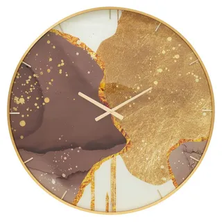 Natur24 Wanduhr Wanduhr Glody 5 x 80 x 5 cm MDF Metall Glas Mehrfarbig