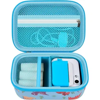 Kinderkamera Tasche für Uleway/ für GREENKINDER/ für GlobalCrown/ für Gofunly/ für Ushining Mini Digital Kamera, Sofortbildkameras Schutzhülle Tragetasche Halter für Druckpapier (nur Hülle)Dinosaurier