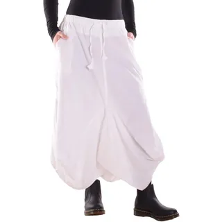 Vishes Langer Rock Damen Asymmetrisch Ballonrock Baumwolle Taschen - Alternative Mode - Einheitsgröße