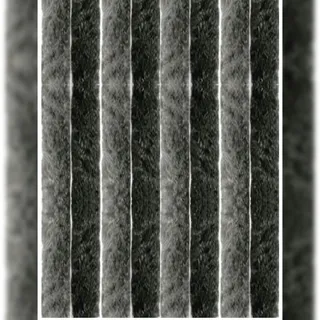 arsvita Flauschvorhang Ösen 80 x 185 cm Schwarz 1 St
