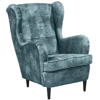 ed-lifestyle Ohrensessel OSKAR Schaumstoff 78 x 102 x 98 cm Blau