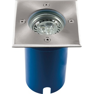 Einbauleuchte HEITRONIC "Potsdam" Lampen Gr. 1 flammig, Höhe: 15,4 cm, silberfarben (edelstahlfarben) Bodeneinbauleuchte Bodeneinbauleuchten Einbaustrahler Lampen Bodenlampe, Bodeneinbauleuchte, begehbar, staub- und wasserdicht