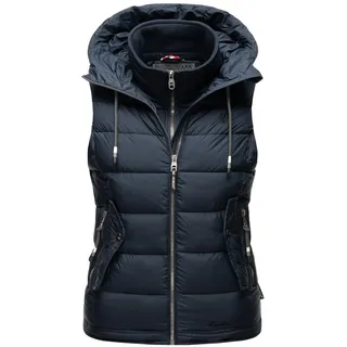 Marikoo Steppweste "Taisaa", Damen, Gr. S (36), blau (navy), Obermaterial: 100% Polyester. Innenseite: 100% Polyester, Westen Steppweste, inklusive Leckerlie-Beutel