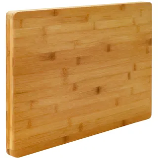 DuneDesign 3 cm dickes XL Schneidebrett 50x35cm Bambus Holz Schneidbrett Holzbrett Küche