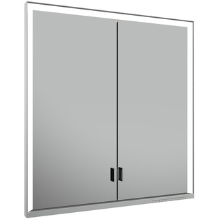 Keuco Royal Lumos Einbau-Spiegelschrank 2 Türen 700 x 735 x 165 mm - Silber-Gebeizt-Eloxiert - 14317172301