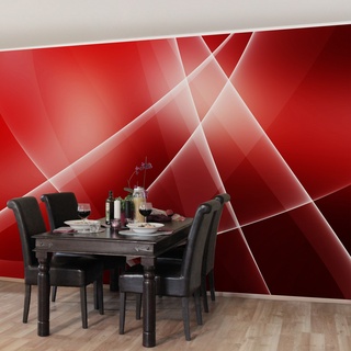 Apalis Vliestapete Red Turbulency Fototapete Breit | Vlies Tapete Wandtapete Wandbild Foto 3D Fototapete für Schlafzimmer Wohnzimmer Küche | rot, 95001