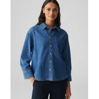 Opus Langarmbluse blau 40