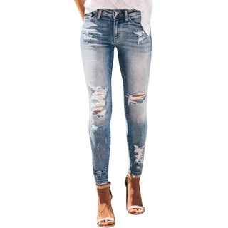 carol -1 Damen Jeans mit Löchern Hose Hüfthose Damenjeans Hüftjeans Röhrenjeans Röhrenhose Röhre Skinny Jeans Lange Hosen