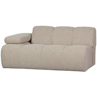 Modulsofa Mojo Bouclé, moderner 1,5-Sitzer mit Armlehne links, beige, flexibler Komfort