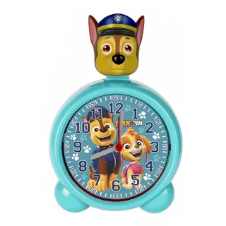 PAW PATROL Quarzwecker PAW Patrol Kinderwecker Türkis Leise, Analog & mit Licht