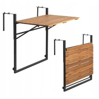 Gartentisch Beistelltisch Klapptisch Balkontisch Garten Holz Massiv Bistro 61cm
