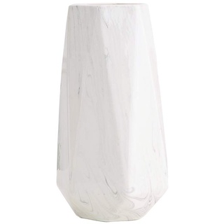 HCHLQLZ 25cm Weiß Marmor Vase Keramik Vasen Blumenvase Deko Dekoration