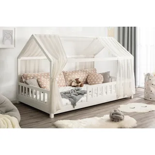 TiCAA Betthimmel Hausbett Tüll (2er Set) – Kinderbett Vorhang aus Polyester, Stoffhimmel, Hausbett Deko für Mädchen & Jungen