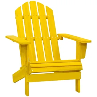 Rantry Adirondack-Gartenstuhl Massivholz Tanne Gelb Gartenstühle Gartensessel Sessel Stühle Relaxstuhl Balkonstuhl Terrassenstuhl Balkonstühle Relaxstühle Sitzgruppe