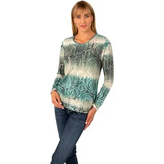 Estefania for woman Rundhalspullover 189-7622 in bedruckten Design "Soft Touch" grün XXL