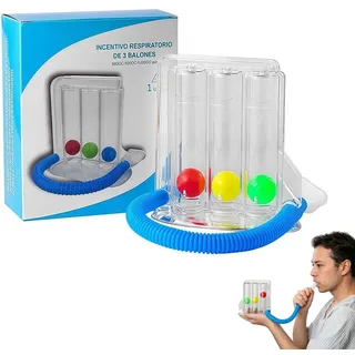 JiaYuan Triflow Atemtrainer,Atemtrainer für Atemübungen,Lungentrainer | Atemübungsgerät,Lungentrainer mit 3 Bunten Bällen,Atemtrainer lungentrainer,3 Kammer Atemtrainer System,für Atemmuskulatur