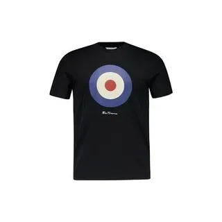 Ben Sherman Herren T-Shirt schwarz Baumwolle, schwarz, Frühjahr/Sommer 2026