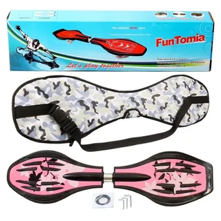 FunTomia Waveboard Waveboard mit Mach1 ABEC-9 Kugellager, LED Rollen & Tragetasche