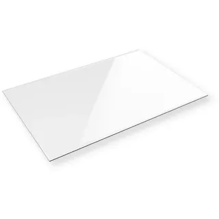 HOOZ Tischplatte aus Glas 90 x 70 x 0,6 cm oder als Funkenschutzplatte für den Kamin (Klarglas, 1 St., ESG-Sicherheitsglas), mit hochwertigem Facettenschliff 70 cm x 90 cm