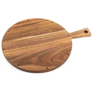 Hanseküche Pizzateller Holz – Rundes Pizzabrett aus Akazienholz, 31 cm