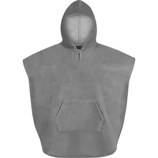 normani Kinder Badeponcho - Badehandtuch für Kleinkinder aus Baumwolle mit Kapuze - Badetuch Bademantel Farbe Grau Größe 55 cm x 70 cm