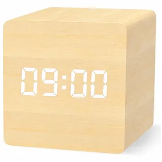 aboveClock Digitaler Wecker Holz