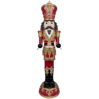 XXL Nussknacker 122cm groß Deko Figur Weihnachten rot gold nostalgisch Soldat