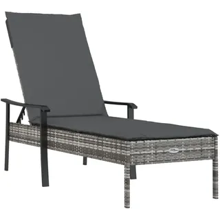 vidaXL Sonnenliege 117 x 58 x 34 cm Grau