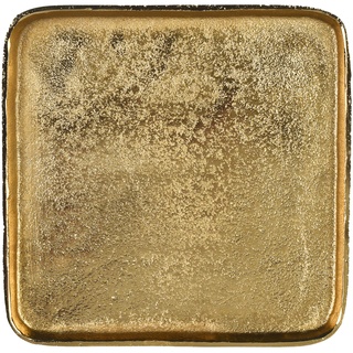Dekotablett Metall ca.17,5x17,5cm, gold