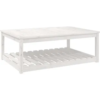 vidaXL Gartentisch 121 x 82,5 x 45 cm Weiß