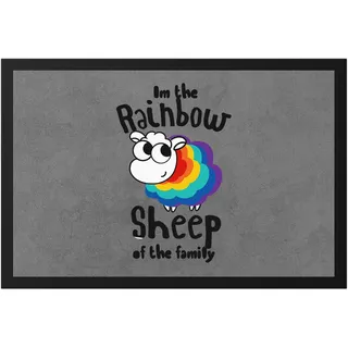 Hey!Print I'm The Rainbow Sheep LGBT Gay Regenbogen LGBTQ Pride Queer Homosexuell CSD Pride Week Fußmatte