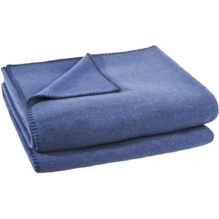 Zoeppritz Plaid Soft-Fleece Farbe indigo Größe 110x160 - Blau