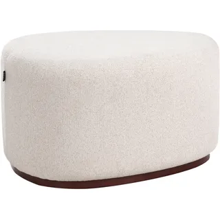 Beliani Pouf Stoff 57 x 45 x 78 cm Hellbeige