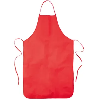 TEXXILLA Latzschürze aus 100% Baumwolle mit stabiler Nackenschlaufe Größe: ca. 70 x 95 cm, rot