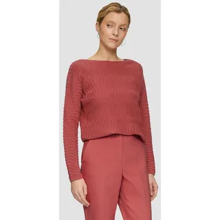 s.Oliver Feinstrickpullover mit Wellenstruktur Rosa 38