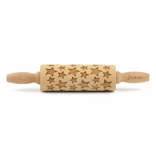 Folkroll Sterne, junior, 23 cm, Wallholz, Braun