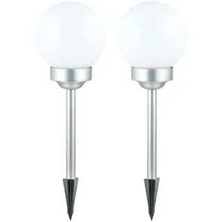 Expo Börse Kugelleuchte Kunststoff 15 cm, 2er Set, weiß