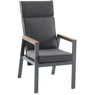 Sunfun Maja Garten-Positionssessel Deluxe  (L x B x H: 78 x 60 x 105 cm, Night-Grey, Rückenlehne verstellbar)