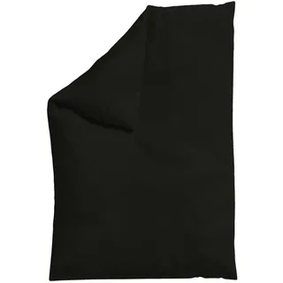 schlafgut Woven Satin Uni Schwarz 140 x 200 cm + 0 x 0 cm
