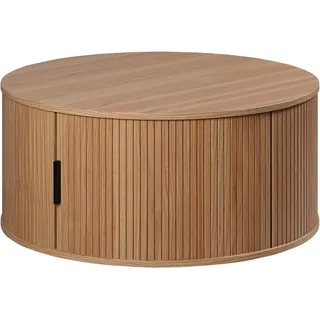 Home affaire Couchtisch Ronda (1-St), Runder Sofatisch mit Stauraum - Maße (B/T/H) 80/80/36 cm braun