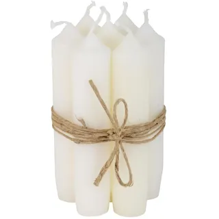 8er Set, tolle im Vintage-Stil klassische Stabkerzen im Landhauslook. Farbe ' WEISS '. Schmal geschnitten, 2,2 cm Durchmesser, Höhe 11 cm, Hoher Neidfaktor.