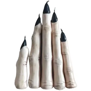 fxwtich Kerzen mit natürlichem Docht, vegan-freundliches Horror-Fingerkerzen-Set, Handdesign, Sojawachs für Halloween-Requisiten, Party-Dekoration, Festival-Partys Beige