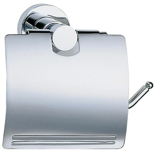 Tesa Loxx Toilettenpapierhalter LO236 (Mit Deckel, Befestigung: Kleben, Verchromt)