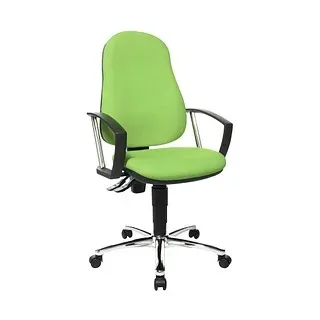 Topstar Bürostuhl Point 60 Plus, 8169A G05 Stoff grün, Gestell chrom