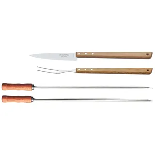 Tramontina Grillbesteck Set 20 cm Edelstahl silber