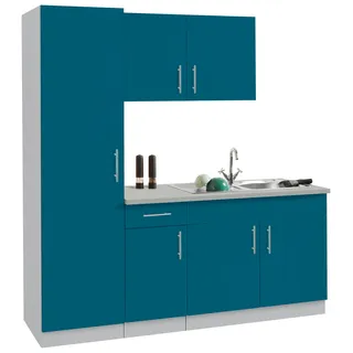 WIHO KÜCHEN Küchenzeile Kiel 190 cm blau