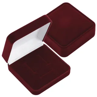 EYS JEWELRY Schmuck-Etui für Ring Ohrringe Kette Anhänger Samt bordeaux-rot Ring-Box Ohrhänger Schachtel Halskette Schatulle Geschenk-Verpackung