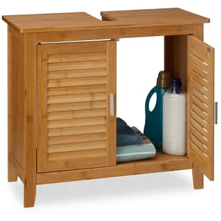 Waschbeckenunterschrank bambus Waschbecken Schrank Badezimmerunterschrank
