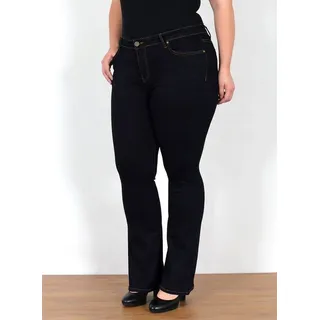 ESRA Bootcut-Jeans Bootcut Jeans Damen High Waist Schlaghose Damen Jeans Flared Hose High Waist Jeans Damen Bootcut Schlaghose Jeans weites Bein Plus Size blau 36