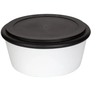 Mahlwerck Bowl to Go aus Porzellan mit auslaufsicherem Deckel, große Porzellan Lunch-Box to go, Salatschüssel, mikrowellegeignet, Aufbewahrung, Weiss, Made in Germany, 850 ml